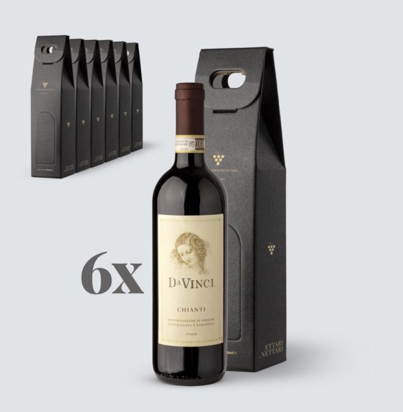 6x Chianti DOCG 2015 Confezione Regalo - Da Vinci (€ 10 a regalo)