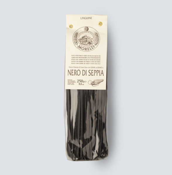 Linguine al nero di seppia con germe di grano (4x250gr) - Pastificio Morelli