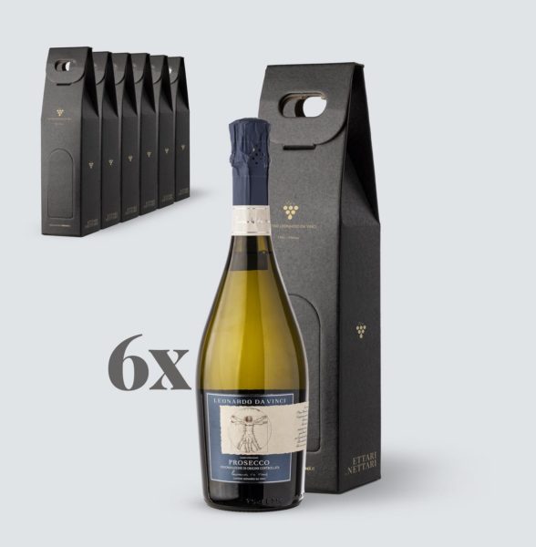 6x Prosecco Extra Dry DOC Leonardo Confezione Regalo - (€ 8,80 a regalo)